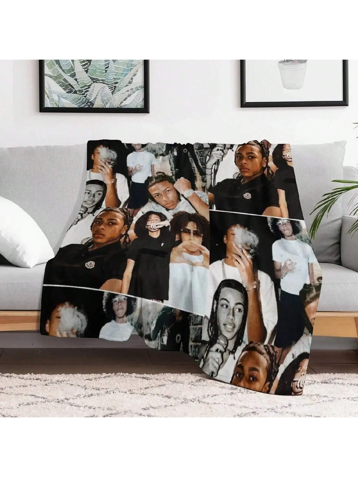 

Dd Osama Плед Кровать Односпальный Фланелевые Мягкие Пледы Декоративные Косплей Аниме Милые Клетчатые Лоскутные Одеяла 75X95CM серый