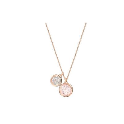Tahlia Double Pink Necklace With Diamonds Rose Gold Plated Women Necklace 5564908