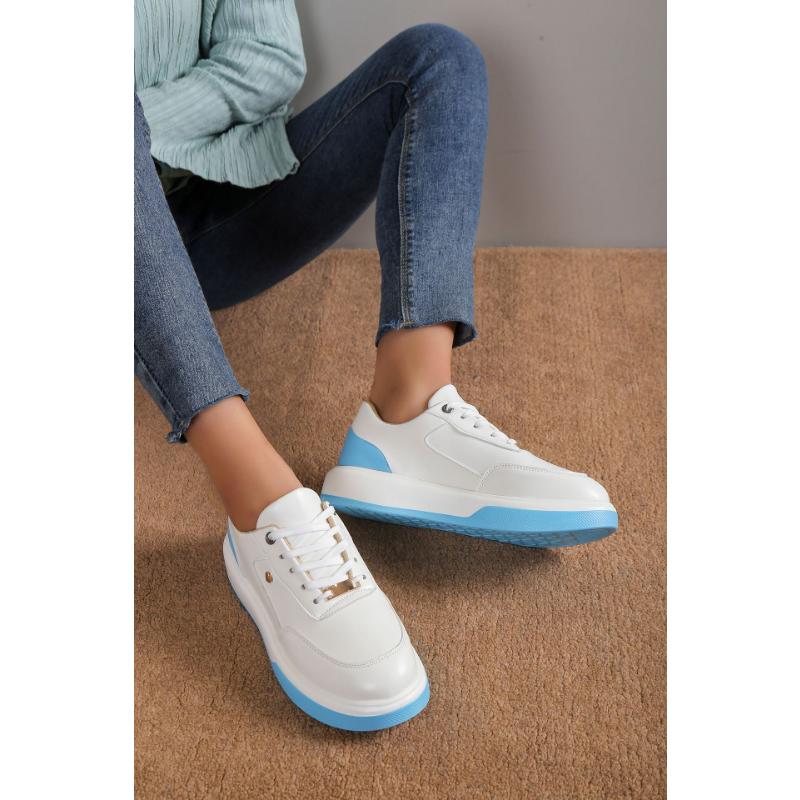 Single Shoes Sports Shoes Women Spring and Autumn New Large Size Thick Bottom Lace Up Low Top Casual Sports Shoes Women