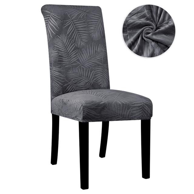 Новый бархатный жаккардовый чехол для стула спандекс чехол для обеденного стула эластичный чехол для сиденья для украшения дома в отеле ресторане 1 piece 2950₽