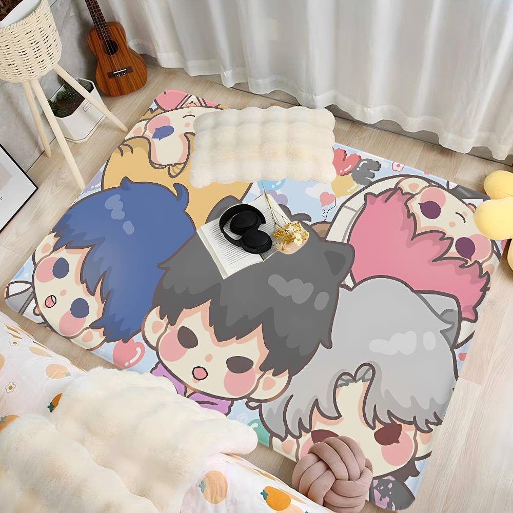 Kpop P-PLAVE Floor Mat Non-Slip Laundry Room Mat Laundry Decor Balcony Child Living Room Bedside Mats