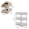 2 Tier/3 Tier Bathroom Storage Rack Movable Acrylic Counter Organizer Rack Multifunctional Pull Out Bathroom Storage Organizer
