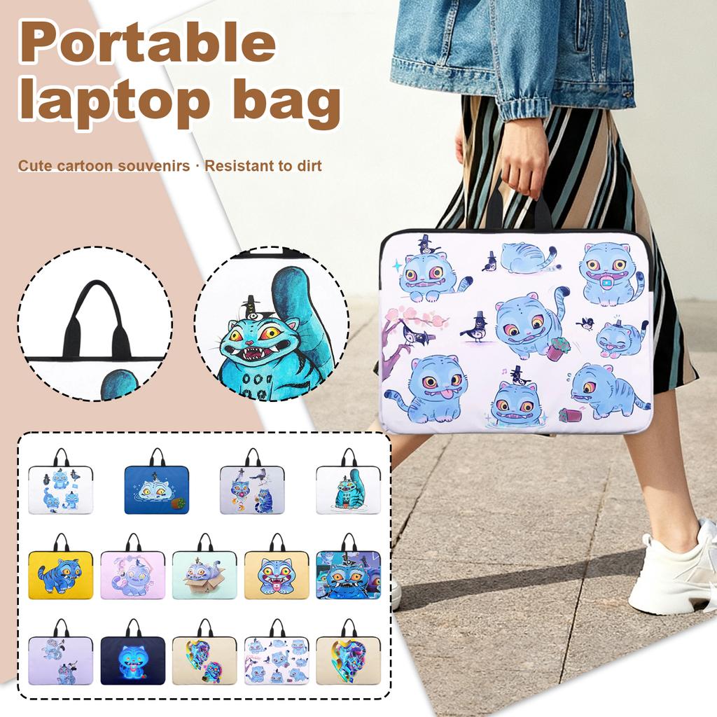 Cute Cartoon Peripheral Laptop Bag, Dirt Resistant