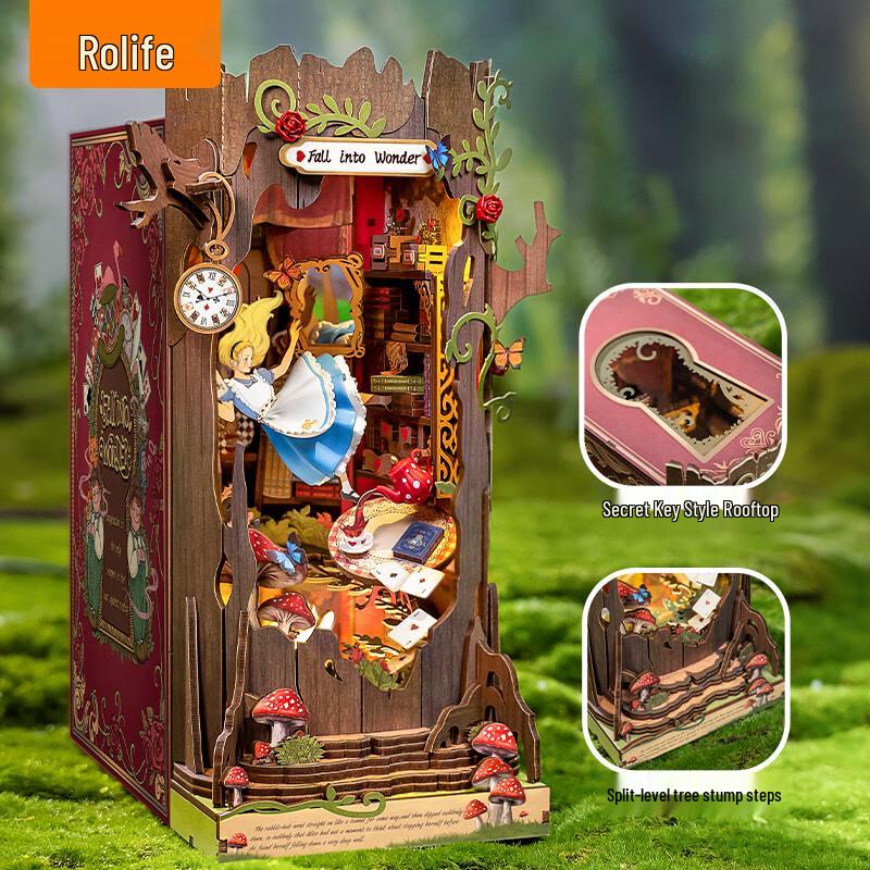 Rolife Alice Falling into Wonderland DIY Book Nook Kit