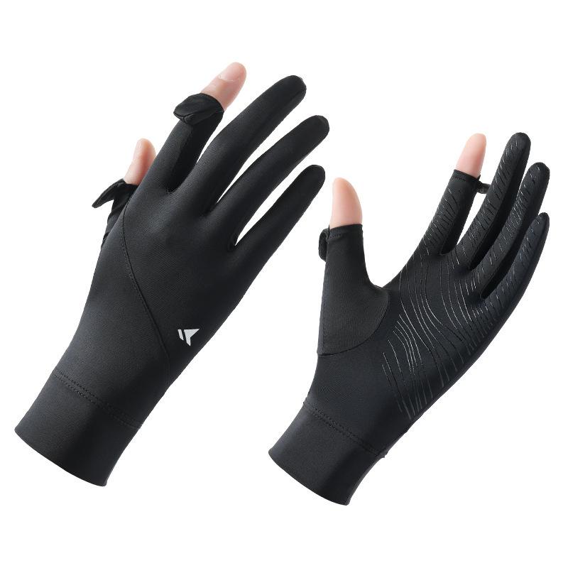 Women's Ice Silk Sun Protection Gloves - Lightweight, Breathable, Anti-Slip, UV Shield for Summer Cycling.