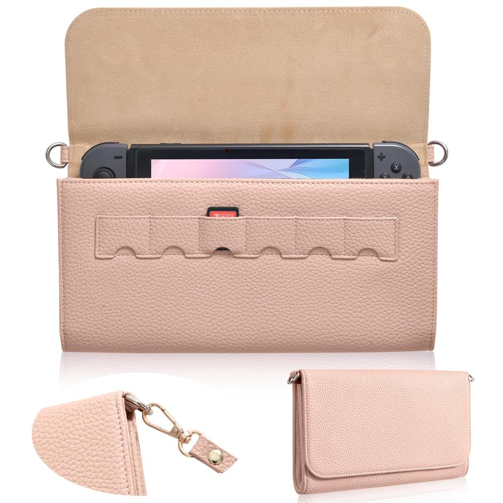 Ganve Switch Switch OLED Case Switch Case Magnetic Switch with D Buckle PU Leather Material Switch Organic EL Protective Case with all Organic EL Full