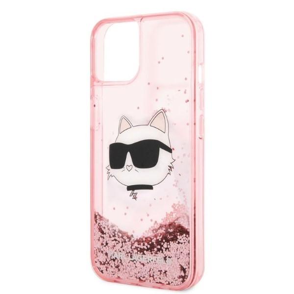 Etui Do iPhone 14 Plus Karl Lagerfeld Glitter Choupette Różowe