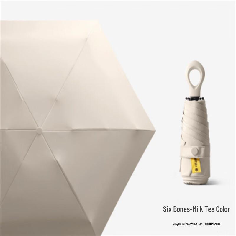 Xi Meng Yuan 5-Fold Ring Handle Sun/Rain Capsule Umbrella