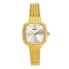 Retro Gold Square Women's Watch Luxury Mesh Bracelet Quartz Wristwatch Elegant Dress Clock for Ladies