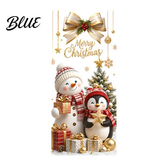 Seasonal Home Beautification Christmas Window Clings Cute Snowman Santa Penguin Reindeer Stickers for Waterproof PVC Decor Glass Reusable