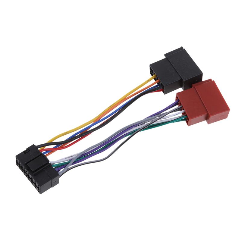 Car Radio Adapter Cable 16pin DIN ISO Socket For JVC Connections