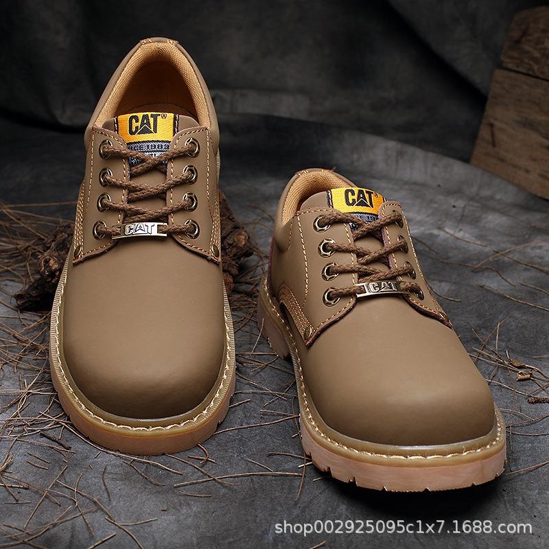 Carter men's shoes autumn new big head tooling shoes casual shoes classic low-top yellow Martin boots