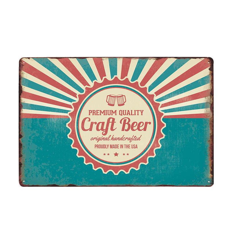 Beer Vintage Metal Tin Sign Chic Home Bar Cafe Poster Wall Decor Art Plaque Pub Tavern Retro Decorative Plates 20*30 CM