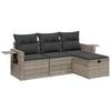 VidaXL Salon de Jardin avec Coussins 4 pcs, Canapés de Terrasse, Ensemble de Meubles de Patio, Mobilier d'Extérieur, Gris 3263758