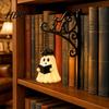 Halloween Party Table Decor Hanging Ghost Book Light Spooky Iron Bookshelf with Warm Atmospheric Study Room Glow Gothic Reading Corner Ambient
