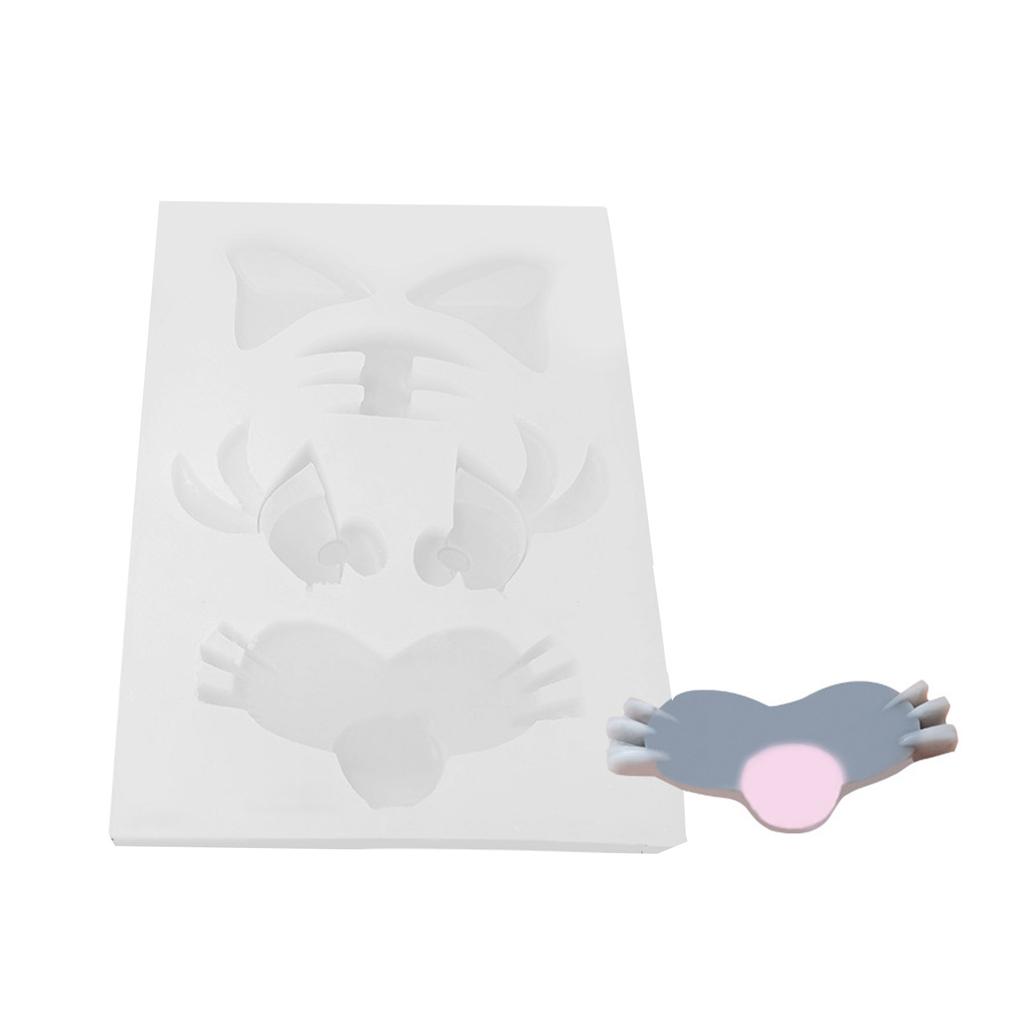 3D süße Tiger Silikonform DIY Tiger Form Eiswürfelform für kreative Kerze Fondant Kuchenform Tier Eis Gitter Moul