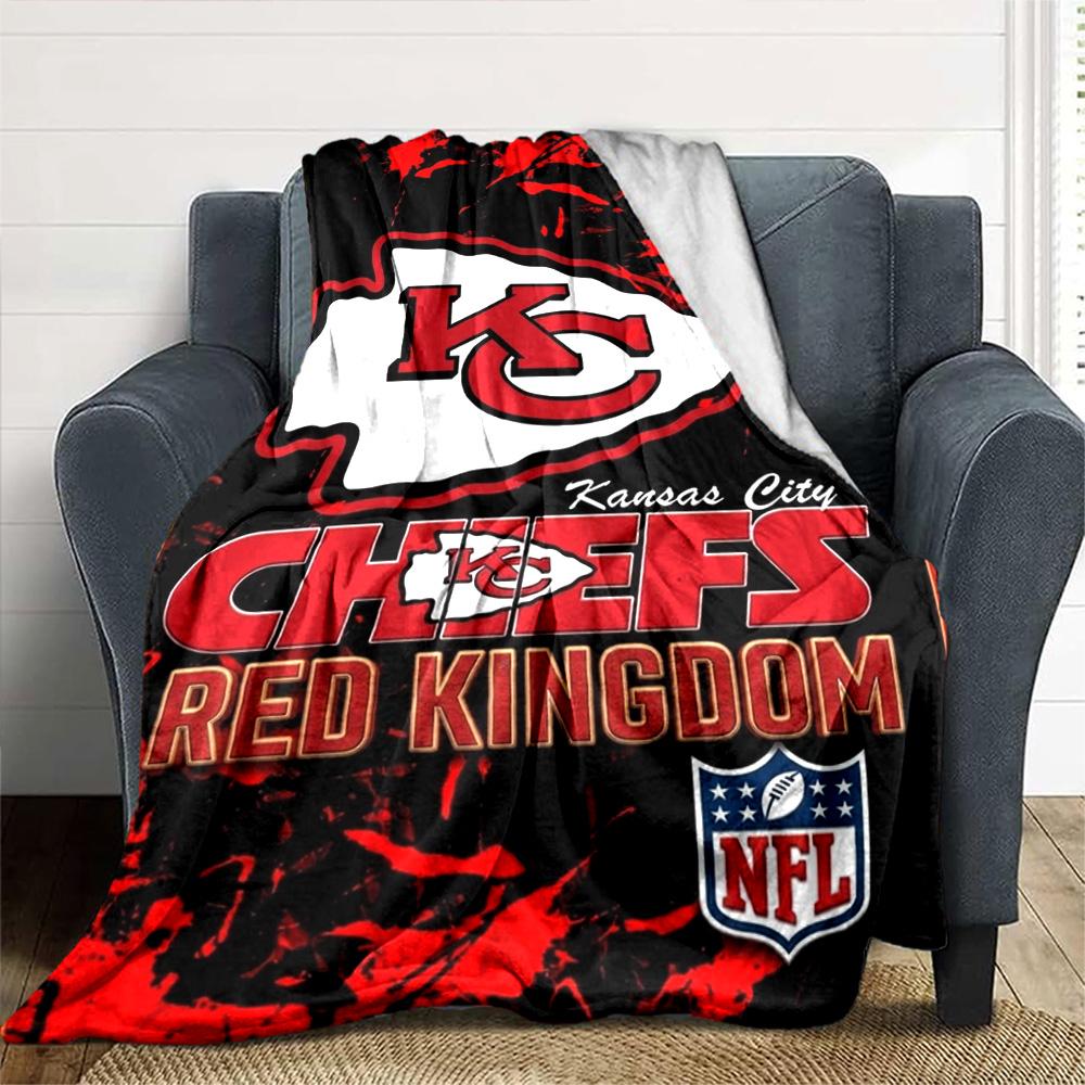 Coperta in Flanella con Stampa Kansas City Chiefs Alta Qualità Calda Confortevole Coperta per Tutte le Stagioni Perfetta per Regali Decorazioni per la Casa