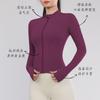 Outdoor Zipper Stand-Up Collar Yoga Sunscreen Jacket Casual Fitness Slim Long-Sleeved Top Running Sports Yoga Clothing Women