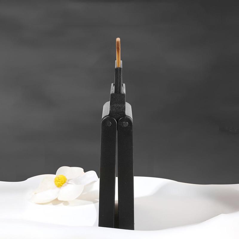 2Pcs Ultra-Thin Compact Foundation Brush With Mirror Box Easy To Carry Flat-Head Makeup Brush No Trace Replaceable Makeup Tools