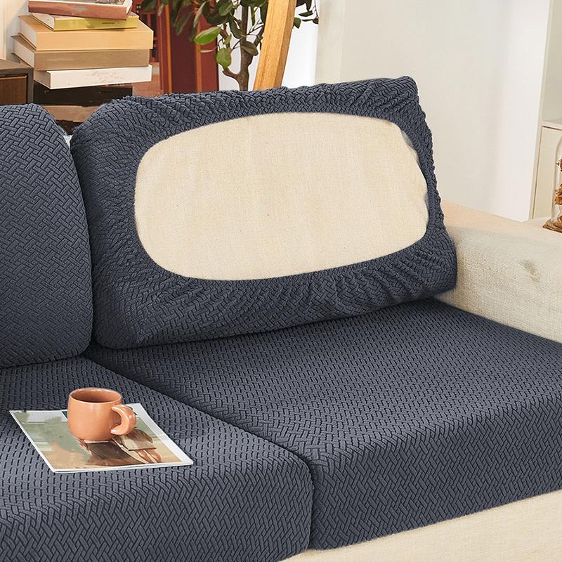 Simple Twill Jacquard Sofa Cover Soft Fabric Stain Scratch Resistant For All Seasons Living Room Home Furniture Decor Couch