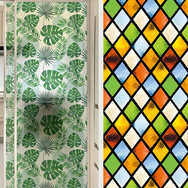 1Roll Electrostatic Stickers Reusable Glass Window Decals Anti-UV Glass Sticker Waterproof Window Film Home Decoration