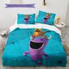 Loba and Purple Monster  Pattern Bedding Quilt Set  Home Decoration  Gift (1 * duvet cover + 2 * pillowcase  without core)