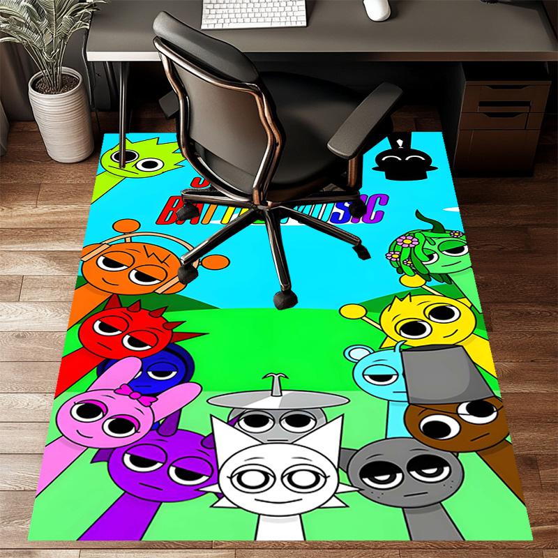 1pc SPRUNKI4 Design Printed Area Rug Carpet for Bedroom Living Room Home Decor Rugs Mat Non Slip Mat Rug for Bedside