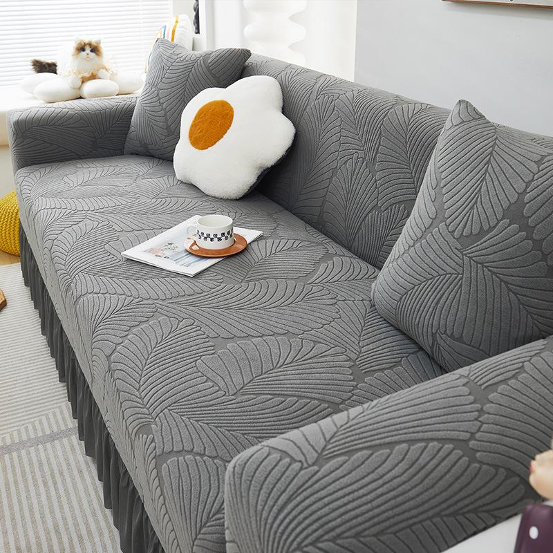 Husă de canapea din catifea jacquard Nouă Husă universală all-inclusive Husă universală pentru patru sezoane Husă de canapea cu fustă Husă anti-zgârieturi pentru pisici