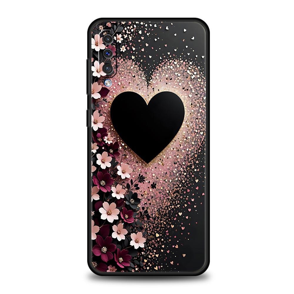 Colored Love Heart Printed Phone Case for Samsung Galaxy A56 A36 A26 A16 A34 A24 A42 A22 A20 A12 A40 A30 A10 5G Soft TPU Cover