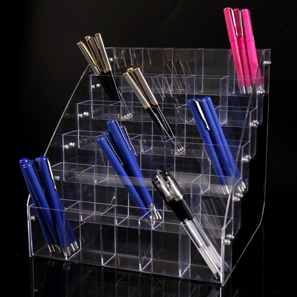 Transparent Mark Pen Holder Acrylic Makeup Brush Holder Pencil Organizer  Stationery Shop