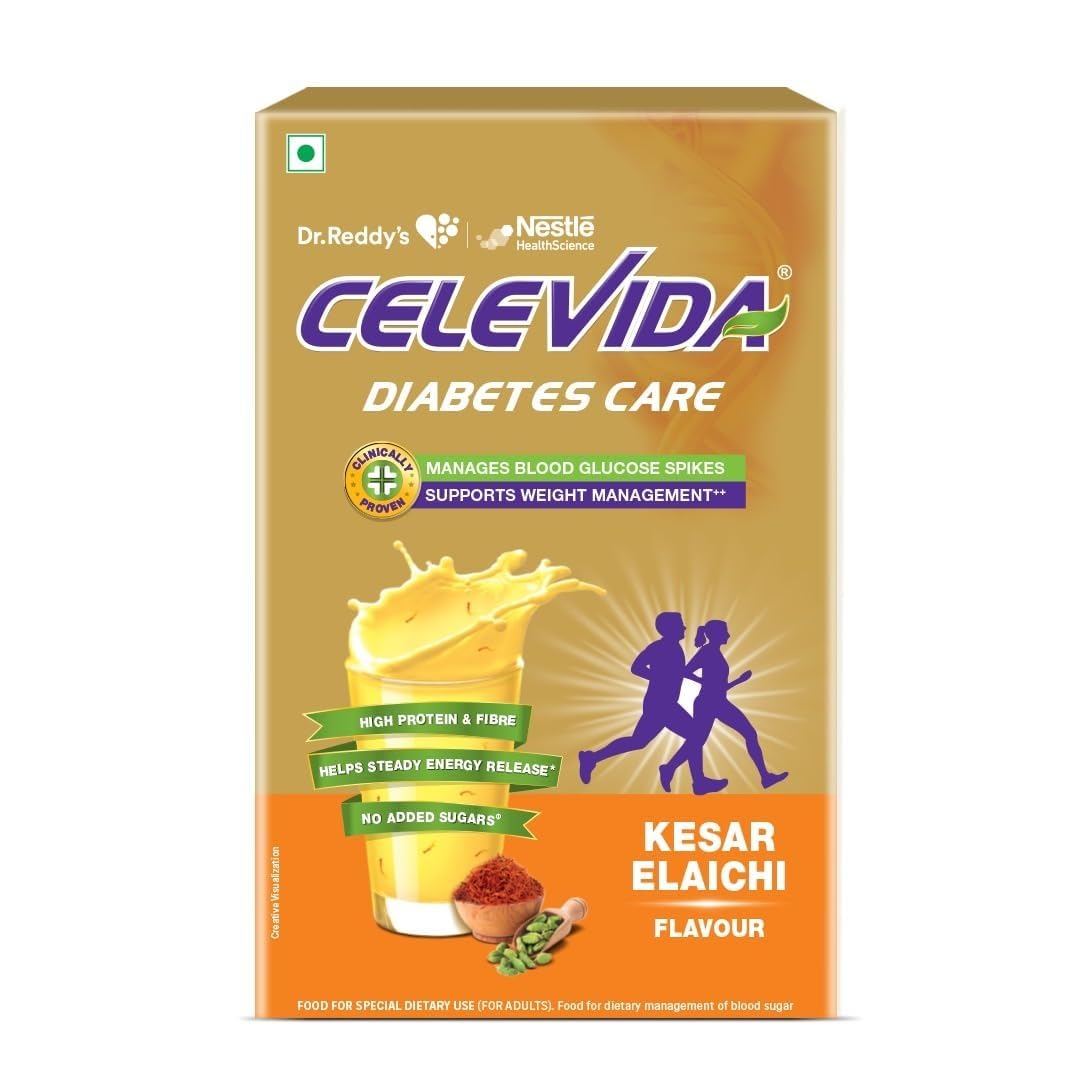 

Dr. Reddy’s Протеиновый напиток Celevida со вкусом кесара и кардамона с высоким содержанием белка и клетчатки для ежедневного питания и поддержки веса 400 г