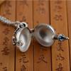 Women Fashion Retro Design Red Zircon Set Water Bottle Copper Pendant Necklace Casual Party