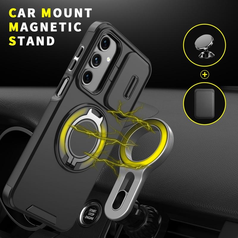 For Samsung Galaxy A55 A54 A35 A16 A15 A13 A06 A05 A05S Magnetic Finger Ring Holder Military Protective Case