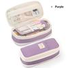 Oxford Cloth Pencil Case Large Capacity Zipper Closure Portable Stationery Bag for Teen Students Office Daily Use