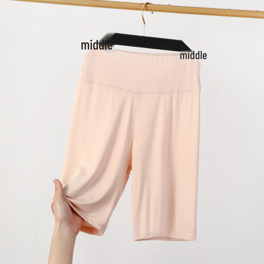 Legginsy Modalowe z Wysokim Stanem: Letnie cienkie, Duże rozmiary, Modelujące sylwetkę, Szorty bezpieczeństwa zapobiegające prześwitom dla kobiet