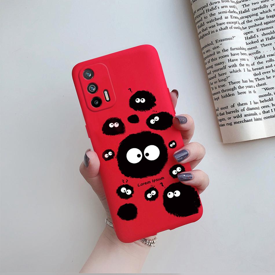 For Realme GT 5G Case RMX2202 Silicone Soft Lovely Cartoon Flower Phone Case For Realme GT 5G Cover Funda For RealmeGT 5G Coque