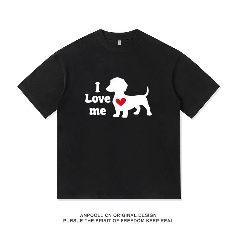 

Lovefilled Dogthemed Unique Design Vintage Print 100 Cotton Shortsleeved Tshirt S