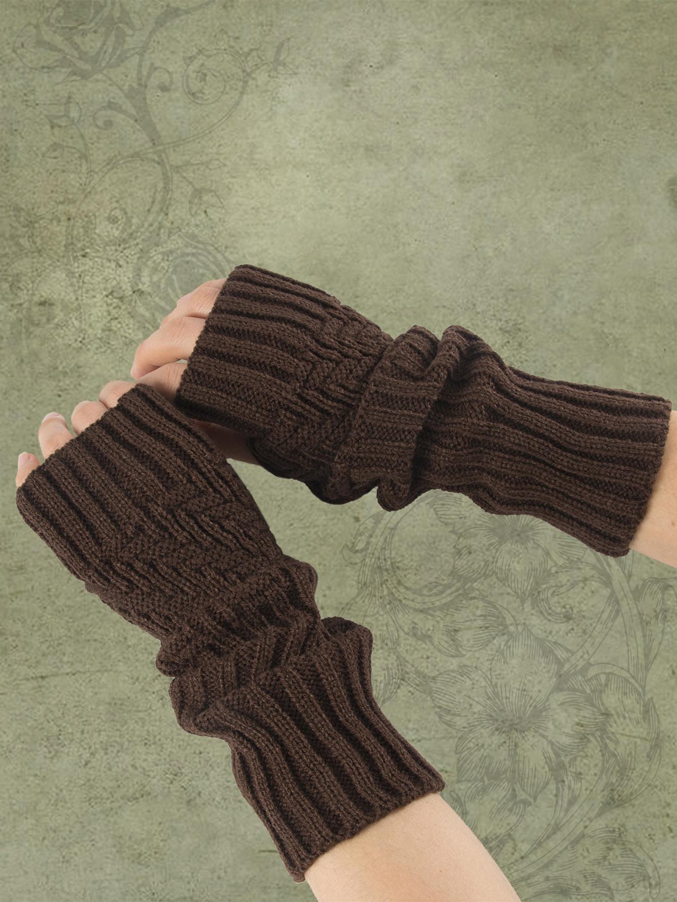 

Фейрикор Однотонные Митенки Аксессуары на Хэллоуин Зимние Холодные Перчатки one-size