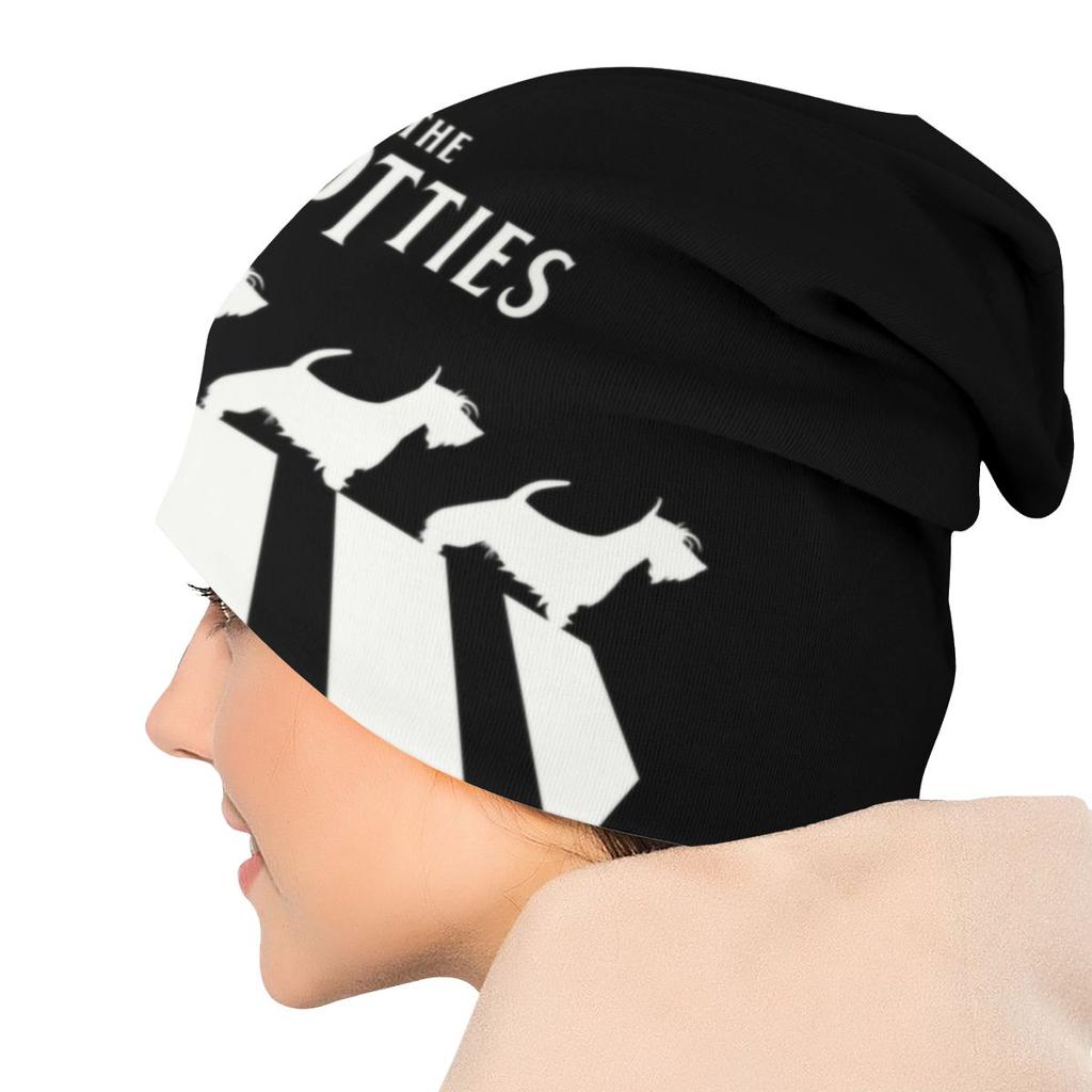 Die Scotties Beanie Bonnet Strickmützen Damen Unisex Mode Scottish Terrier Hund Warme Winter Skullies Beanies Caps für Ski