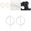 Modern Minimalist Alloy Hoop Earrings Silver And Gold Geometric Jewelry