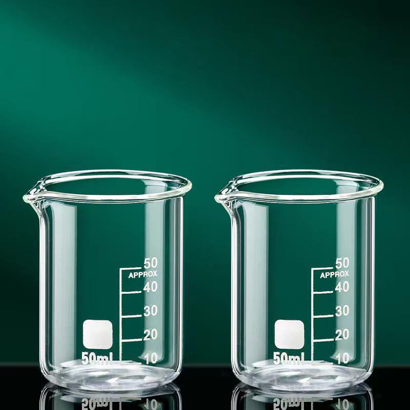 

2pcs 50/100/150/250/500/1000ml High Borosilicate Glass Measuring Cups Scale Cup Laboratory Beaker Kitchen Baking Measuring Cup