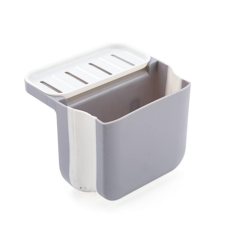 

Kitchen Sink Telescopic Draining Basket Suction Foldable Hanging Rack Kitchen Waste Pool Dry and Wet Separation Trash Can белый