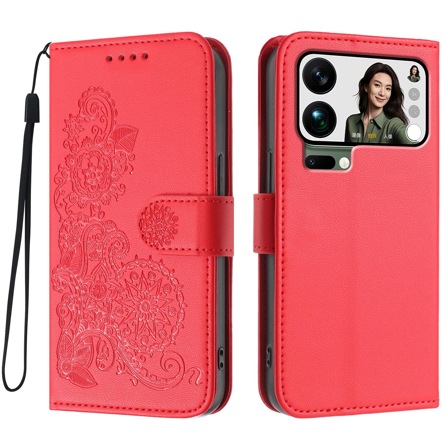 

For Xiaomi 17 Pro Max Phone Cases Mandala Flower Leather Wallet Mobile Cover with Strap