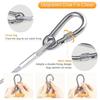 3-10M Double-Headed Dog Tie Out Cable Leash Raction Rope Metal Buckle Steel Wire Anti-Rust Training Collar Outdoor Dogs Strap