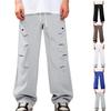 Mens Casual Loose Straight Sports Long Sweatpants Daily Trousers