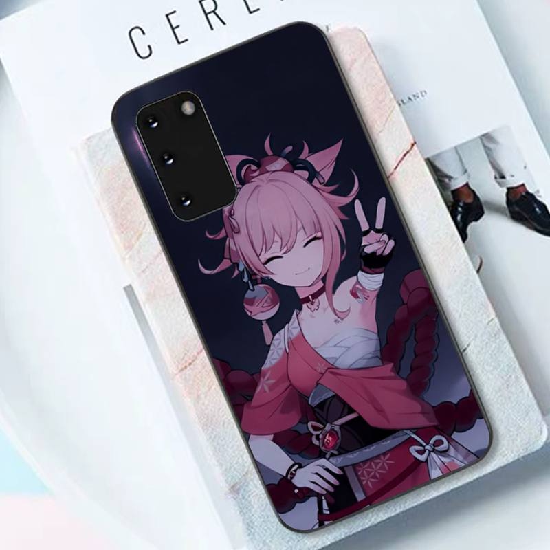 Etui na telefon Anime Genshin Impact Yoimiya dla Samsunga S10 21 20 9 8 plus lite S20 ULTR 7edge