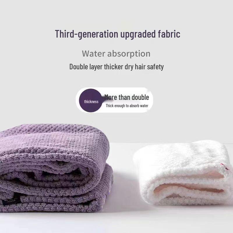 Damska Gruba Chłonna Czapka do Suszenia Włosów na Jesień/Zimę do Kąpieli i Prysznica