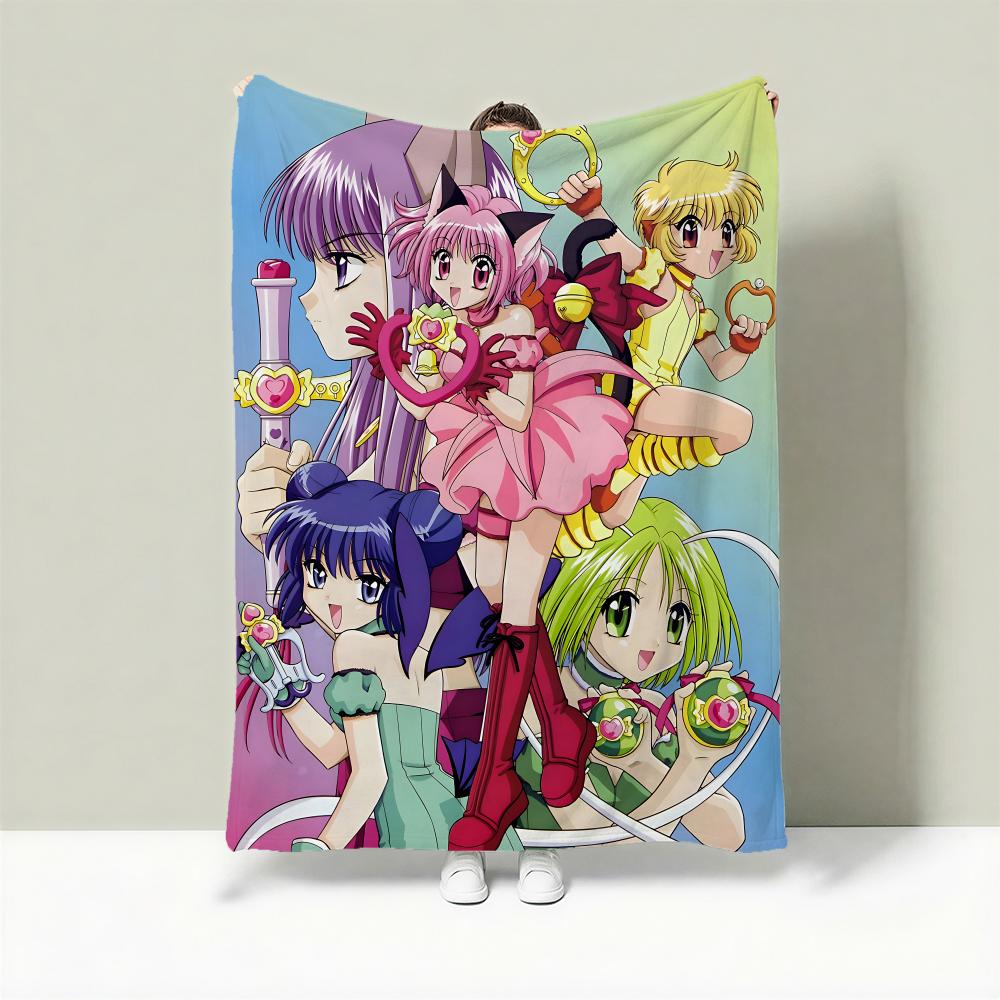 

Anime T-Tokyo Mew Mew Throw Lightweight 240g Flannel Blanket Soft Skin-friendly for Summer Cooling 75cmx90cm