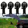 1/4Pcs Heavy Duty Suction Cup with Hook & Nylon Webbing, Securing Hook Tie Down for Glass Window, Outdoor Car Awning Camping Trap Accessories