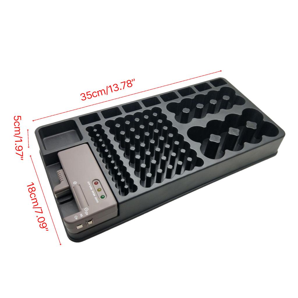 C D AA Battery Storage Box 98 Compartment Battery Storage Case Container Organiser for Home and Office Use